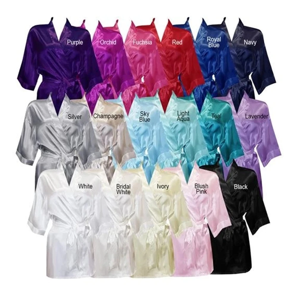 

customize Wedding bride Bridesmaid bridal Lingerie satin silk pajamas Bachelorette robes kimonos gowns gifts party favors