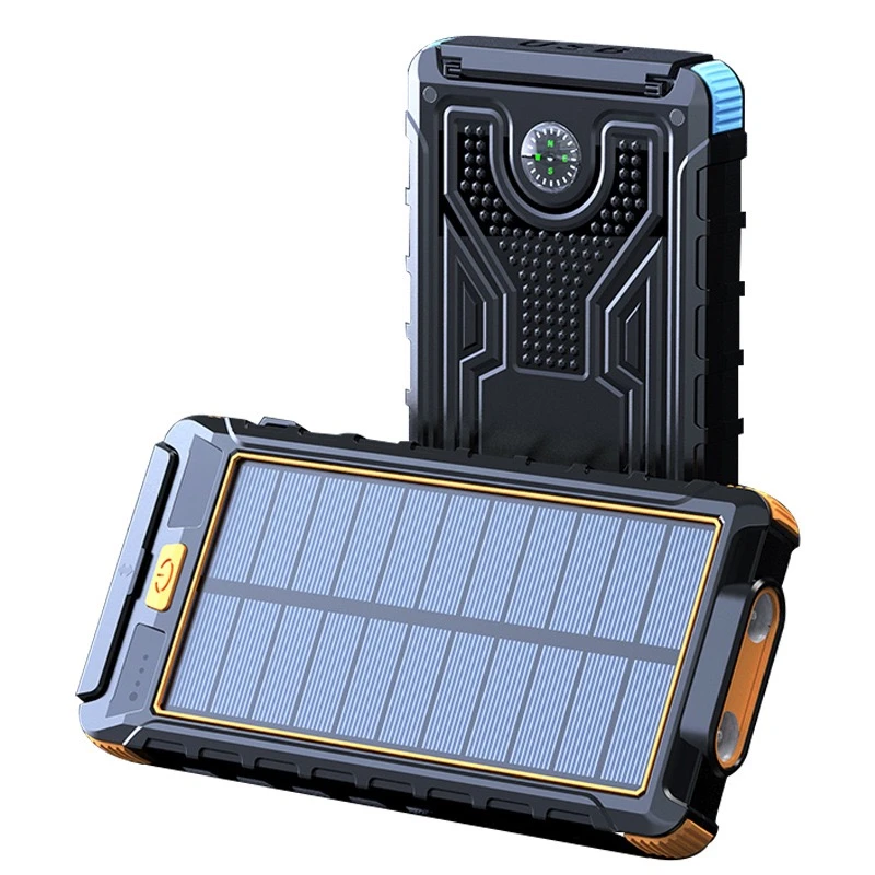 Solar Power Bank 80000mAh Fast Charger Waterproof Powerbank Outdoor Portable External Battery Charger with LED Flashlight 2 USB portable wireless charger