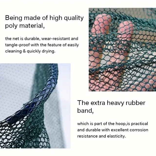Extendable 55-112cm Handle Portable Retractable Folding Fishing Brail Net Telescopic Fishing Landing Scoop Net for Freshwater 4