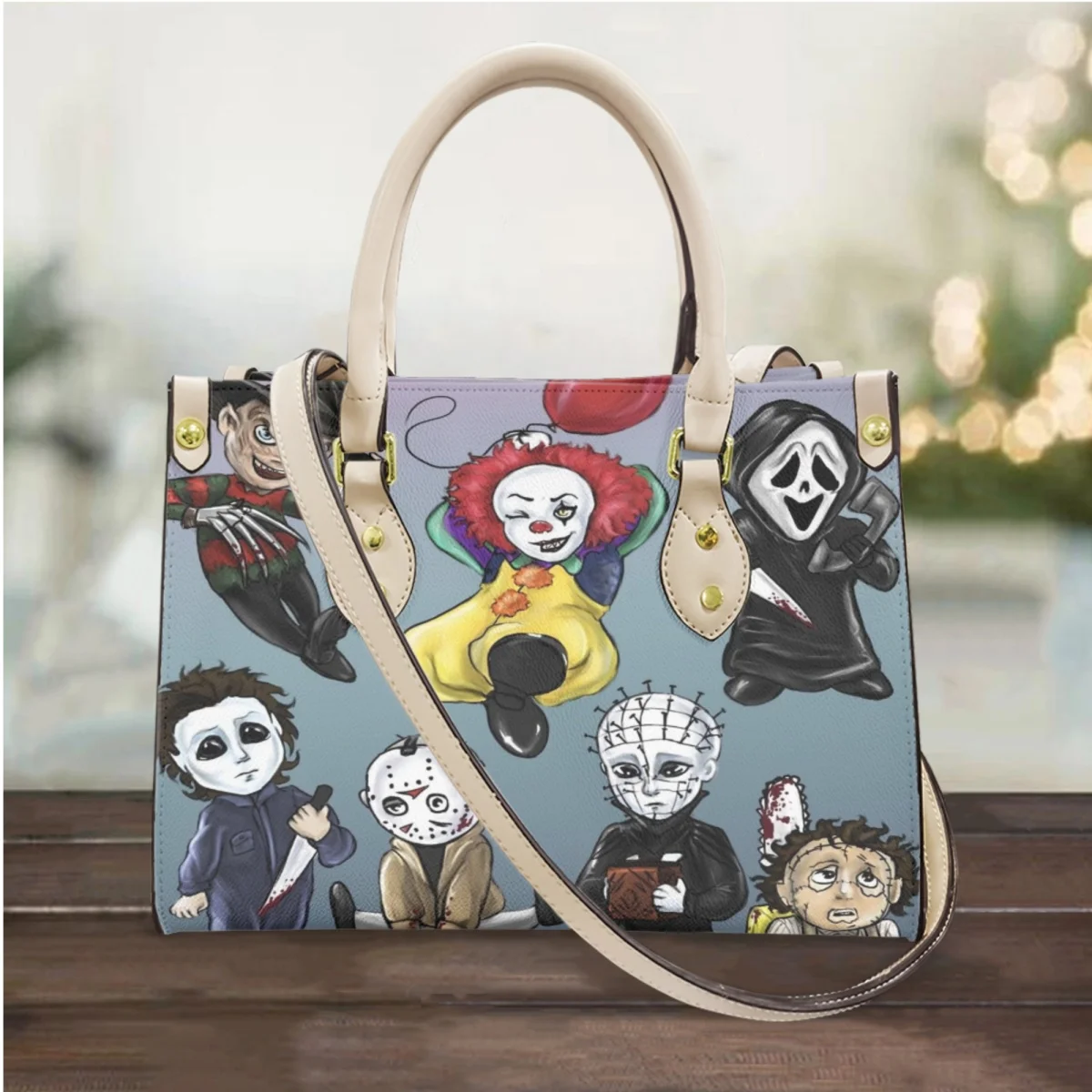 

Horror Movie Character Friends Luxury Design Messenger Bag Gothic Style Daily Street PU Leather Handbags Girls Shopping Clutch