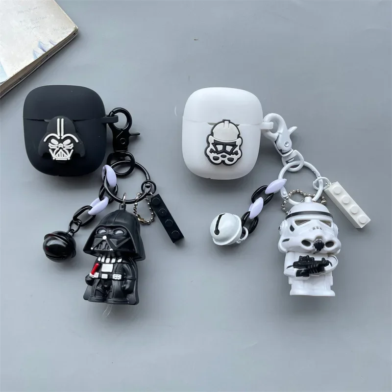 Custodia In Silicone Per Cartoni Animati Bianco Nero Per Jbl Tune Flex / Tune 220 225 Custodia Protettiva Per Auricolari Bluetooth Wireless Con Portac