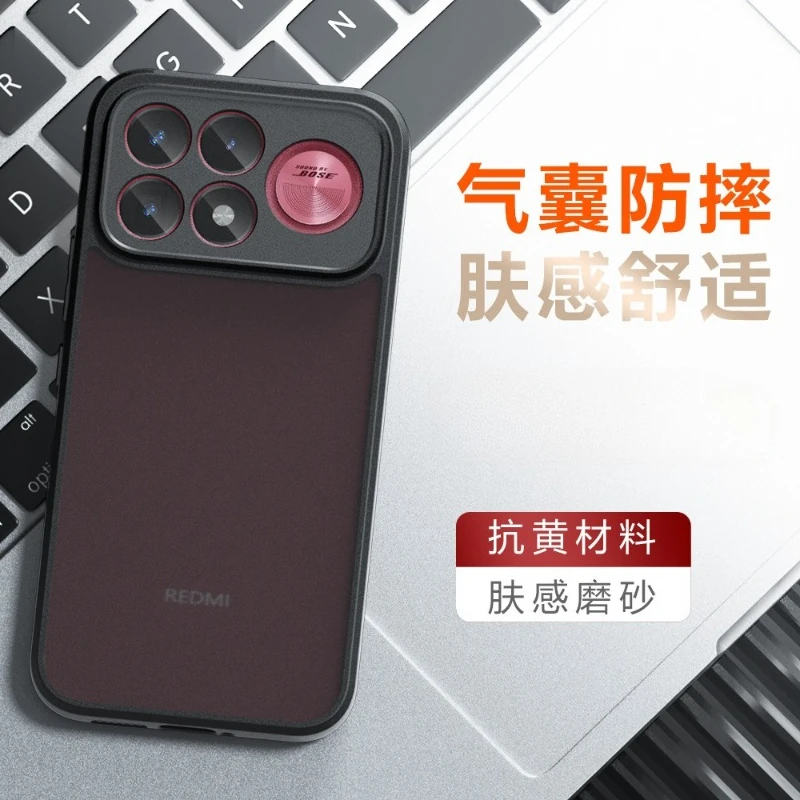 Shockproof Matte Clear Phone Case with Acrylic Back Cover and Soft TPU Frame