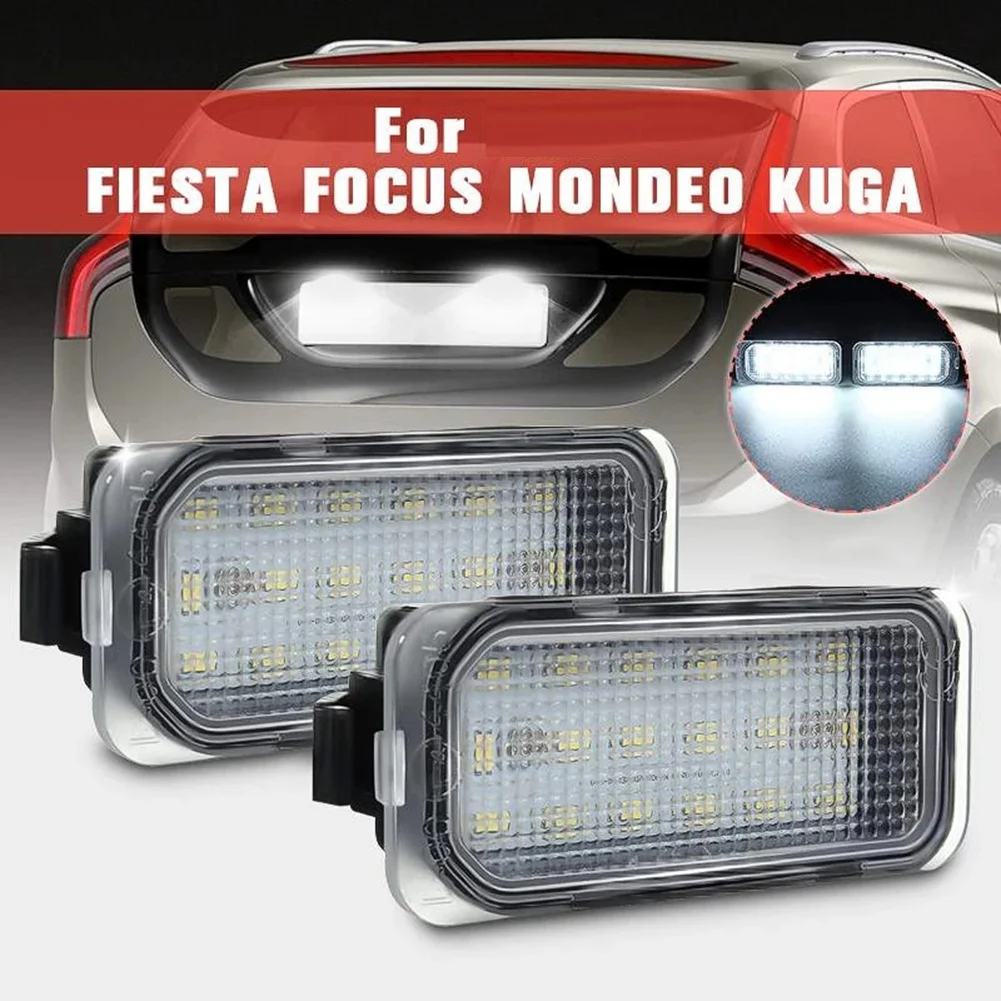 2 Pz Auto Led Numero Luce Targa Per Ford Focus Mk Ii Fiesta Mk Vii Mondeo Mk Iv Kuga S-Max 2008-2019