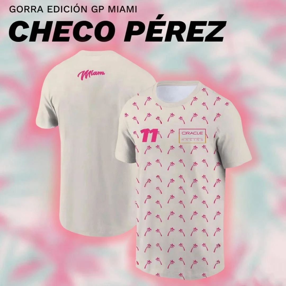 Checo Перес Майами GP форменная футболка, макс. верстаппен Майами GP Shirt, F1 2024 команда, фанатский тракер Формула 1 Джерси