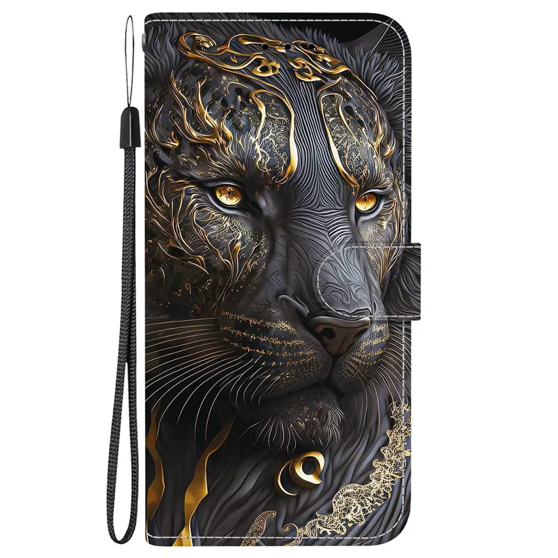 Elegant Colored Flower Wallet Phone Case - Magnetic Flip Leather Cover with Cute 3D Pattern