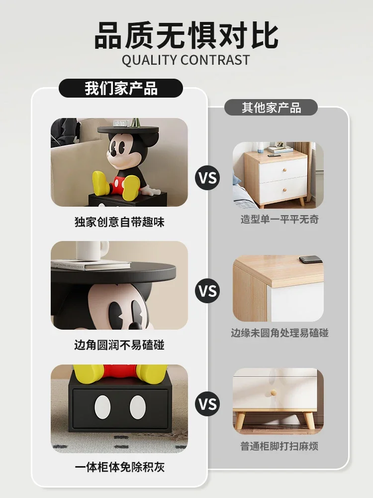 Cartoon Creative Bedroom Cute Bedside Table Children's Bedside Storage Sofa Side Cabinet Simple Modern Shelf