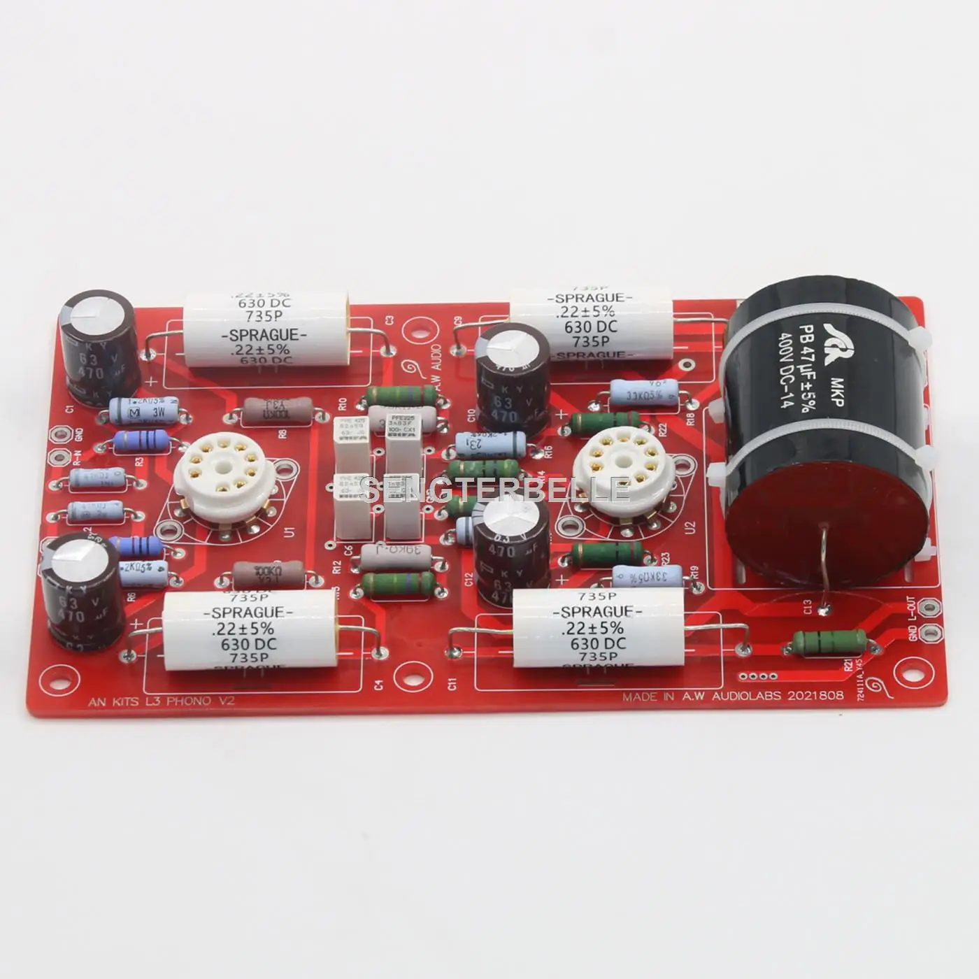 

HiFi L3 Tube RIAA MM Phono Amplifier Board Kit 12AX7+6922 Stereo Phono Board