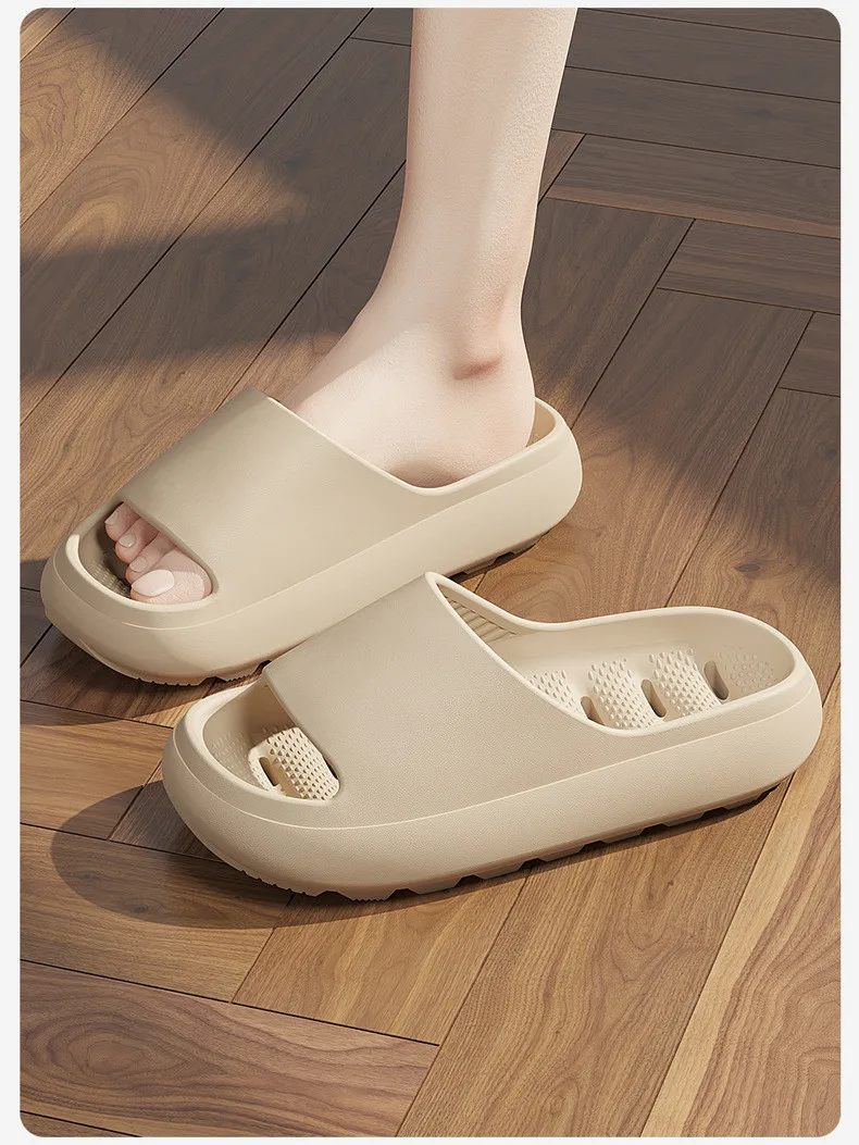 Eva Perforated Shower Slippers Non-slip Summer Slides For Unisex_voghion.com