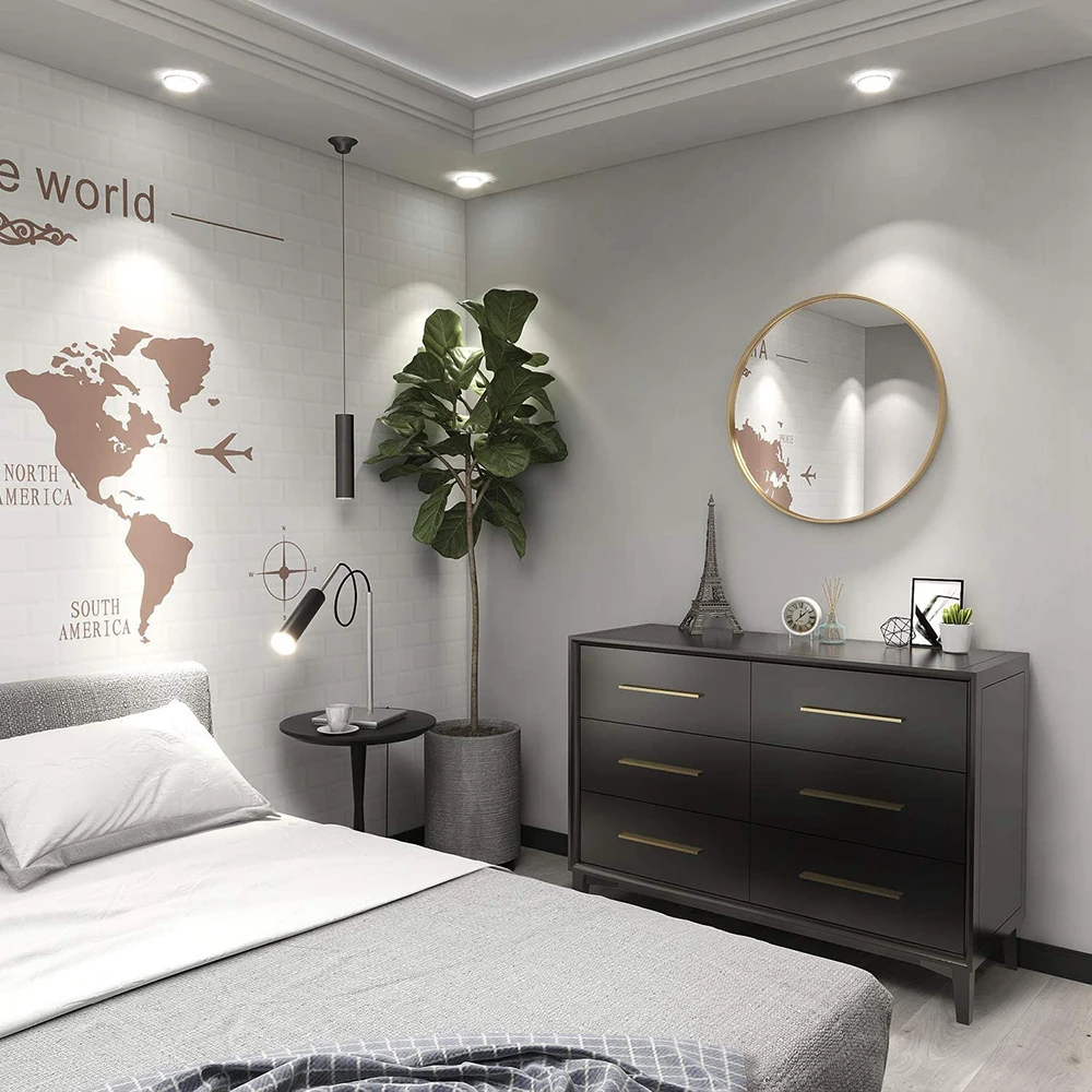 DIY Round Self-adhesive Acrylic Mirror Sticker Flexible Thickening Art Mirror Wall Decoration Kitchen Bathroom Wall Decoration