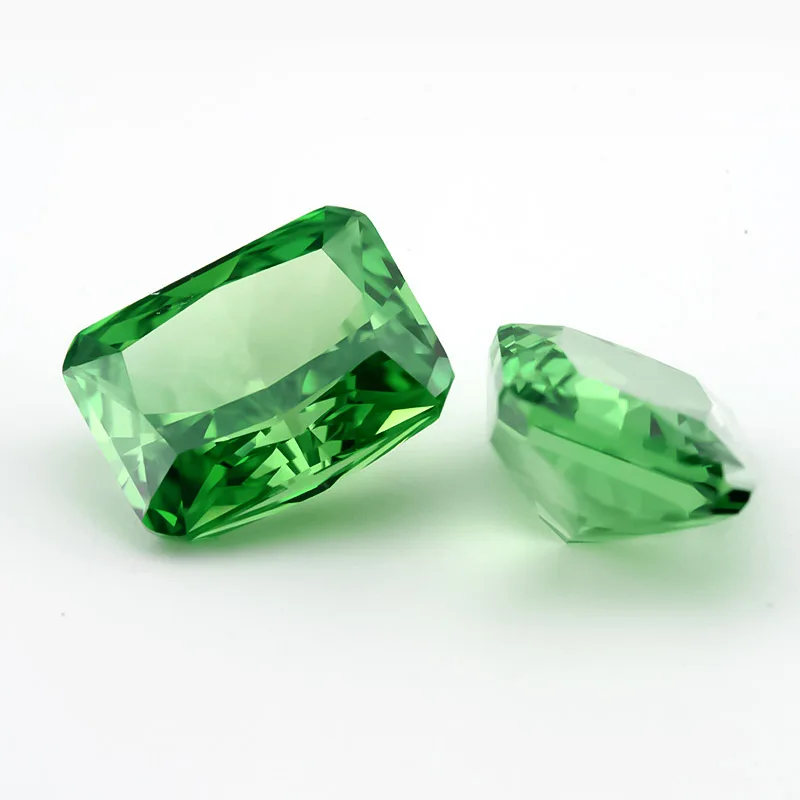 

Size 4x6~7x9mm 11#Green Octangle Radiant Crushed Ice Cut CZ Stone 5A Zircon Loose Cubic Zirconia Synthetic Gemstone For Jewelry
