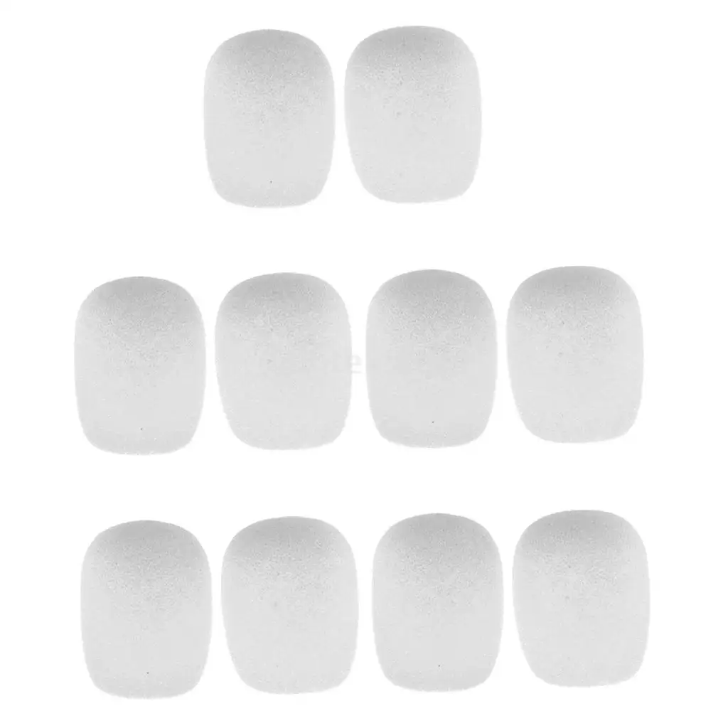 20Pcs/Pack Microphone Windshields Wind Muffs Mic Foam Cover, Black & White