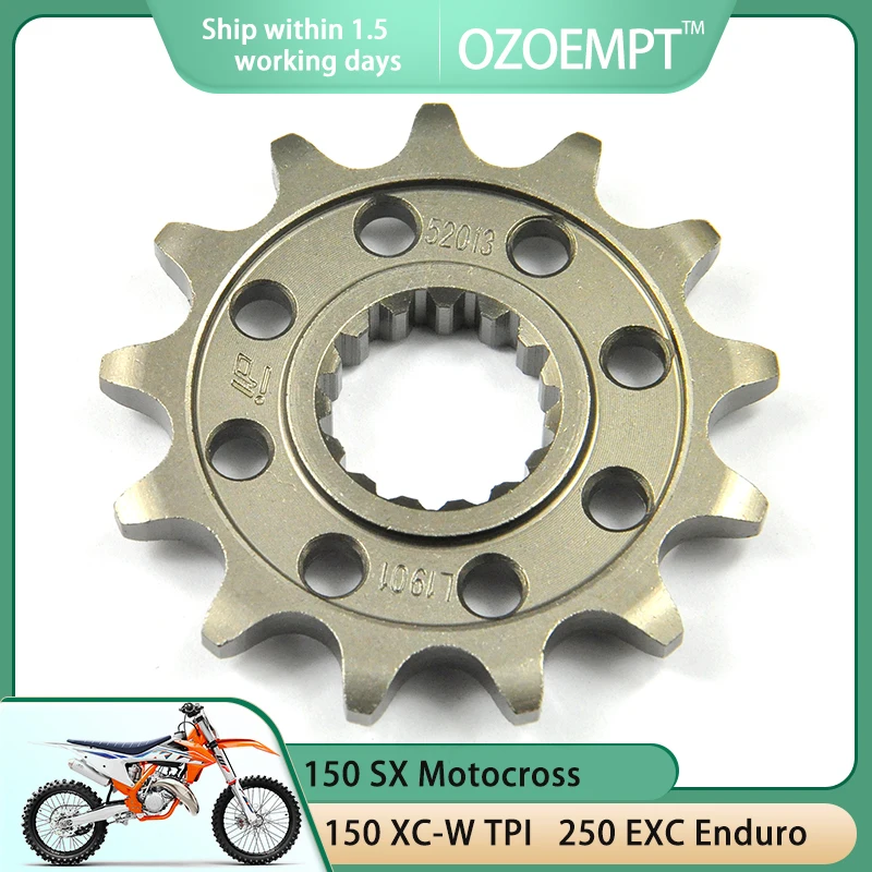 

OZOEMPT 520-13T Motorcycle Front Sprocket Apply to 150 EXC TPI,EXC,SX Motocross,XC,XC-W,XC-W TPI 250 EnduroEXC,Enduro,EXC Racing