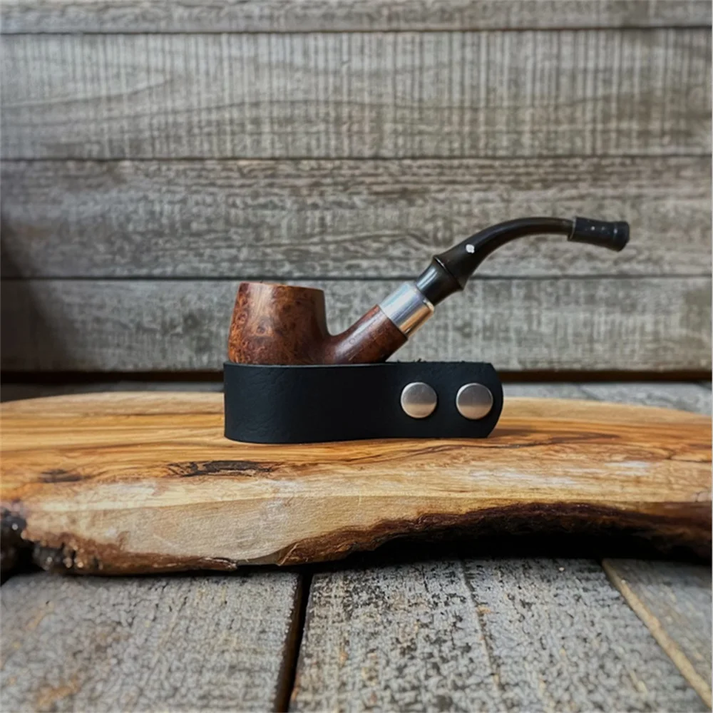 Adjustable Leather Smoking Pipe Holder