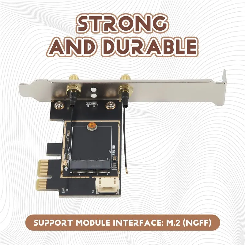NGFF M.2 To PCIE Network Card Adapter Card PCIE Adapter Card Supports NGFF M.2 Wireless Network Card - 5