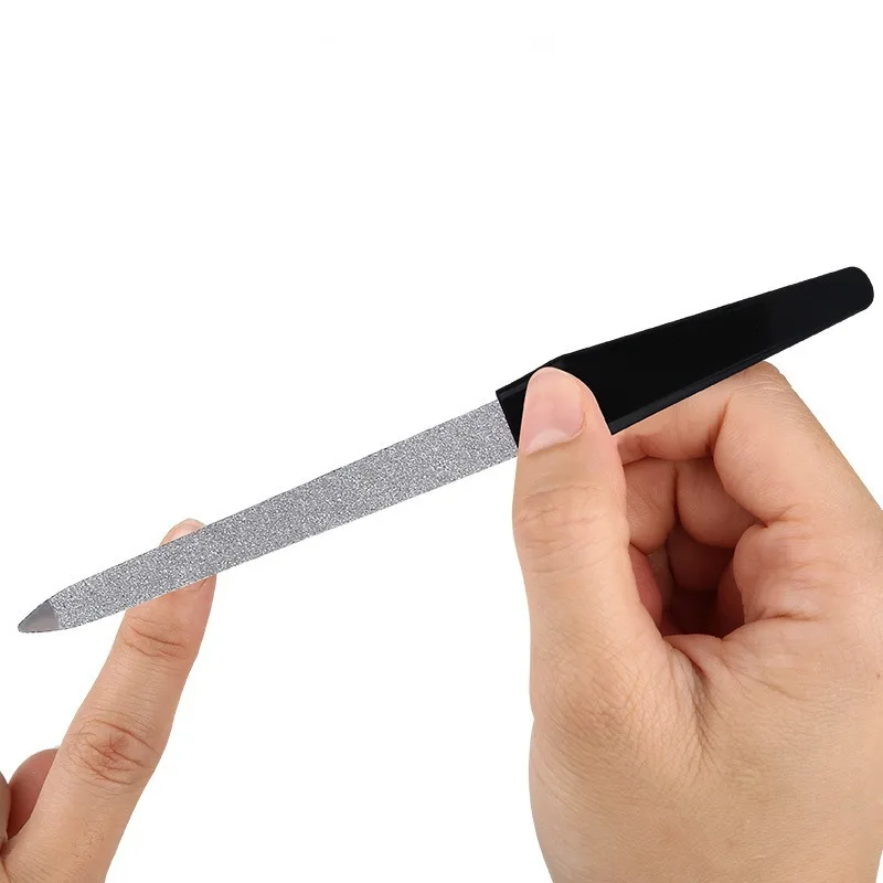 

5PCS/Set Double-Sided Stainless steel Nail Files Handle Strong Edge Manicure Sharpening Nail Grooming Beauty Pedicure Nail Files