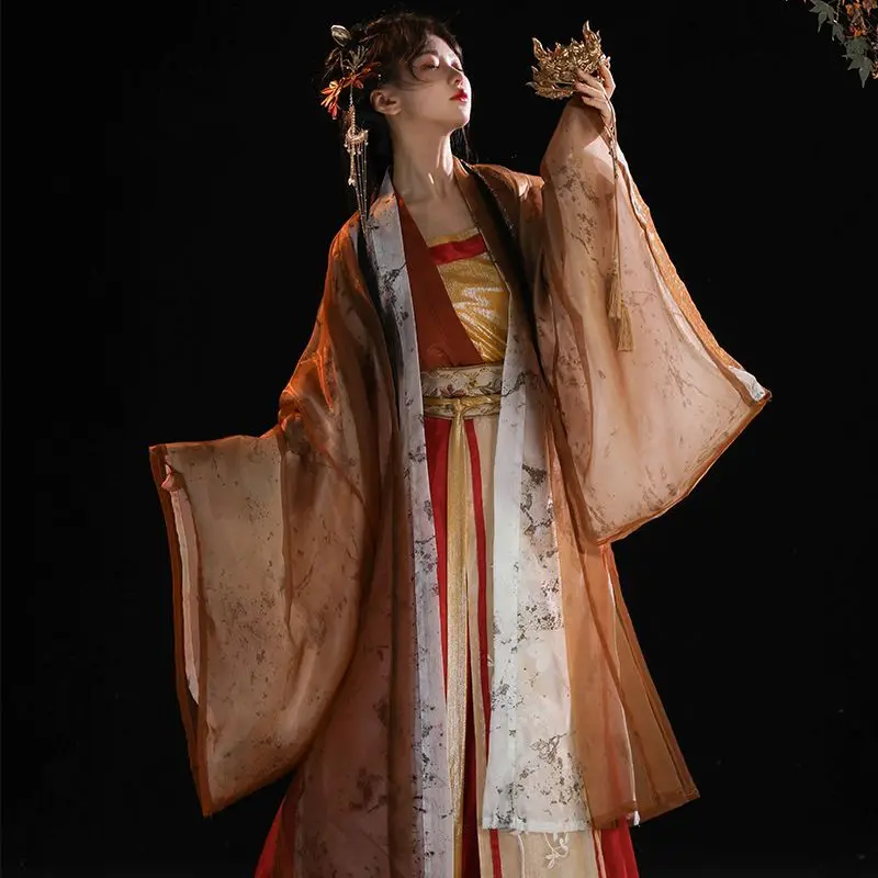 

Yourqipao Hanfu Chinese Dance Costume Women Ancient Cosplay Traditional Skirt Clothing for Women Hanfu Clothes Lady Stage Dress