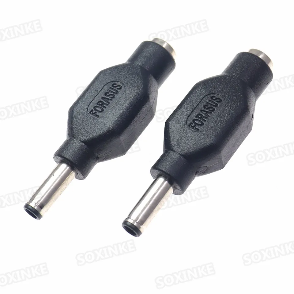 Adaptateur De Connecteur D'alimentation Cc 5.5x2.1mm Femelle à 4.5x3.0mm Mâle, Convertisseur 5.5x2.1 à 4.5x3.0mm Pour Le Chargement D'ordinateur Portable HP, 1 Pièce