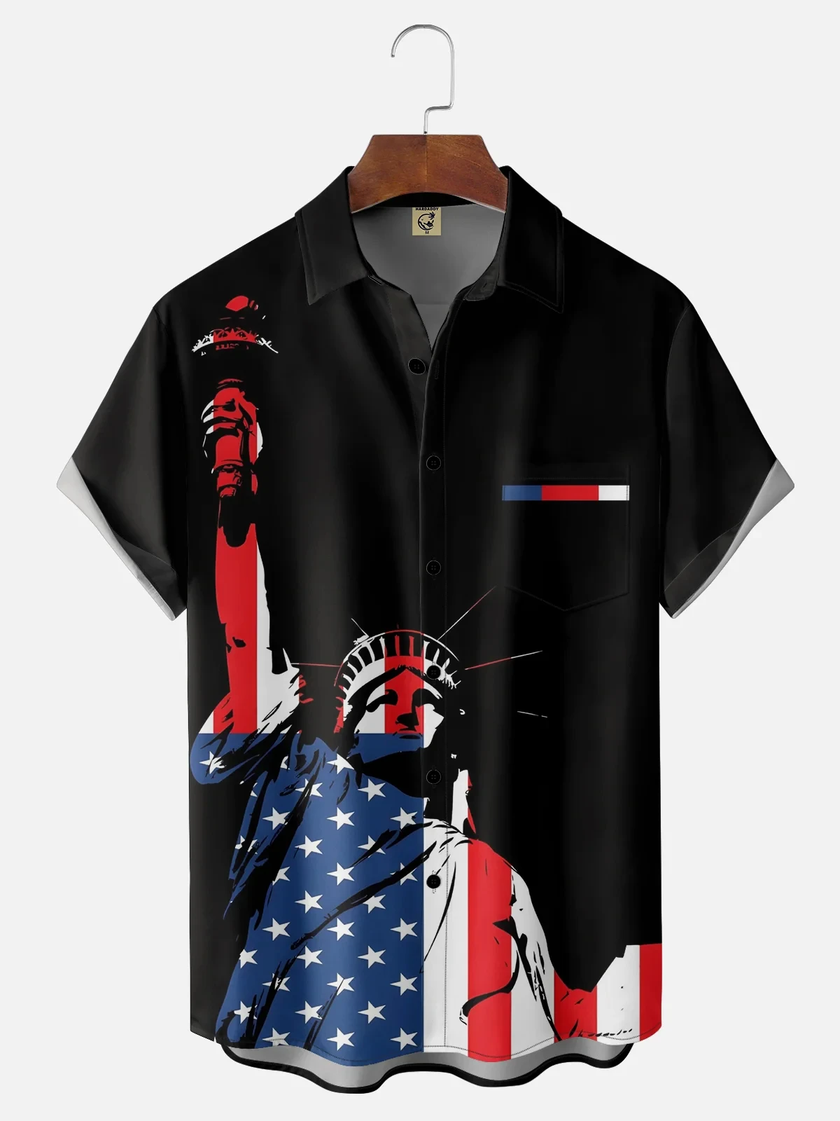Hawaii Men's Shirt 3D Print National American Flag Short-sleeve Tops Summer Casual Men's Clothes Street fashion Shirts for boys 3