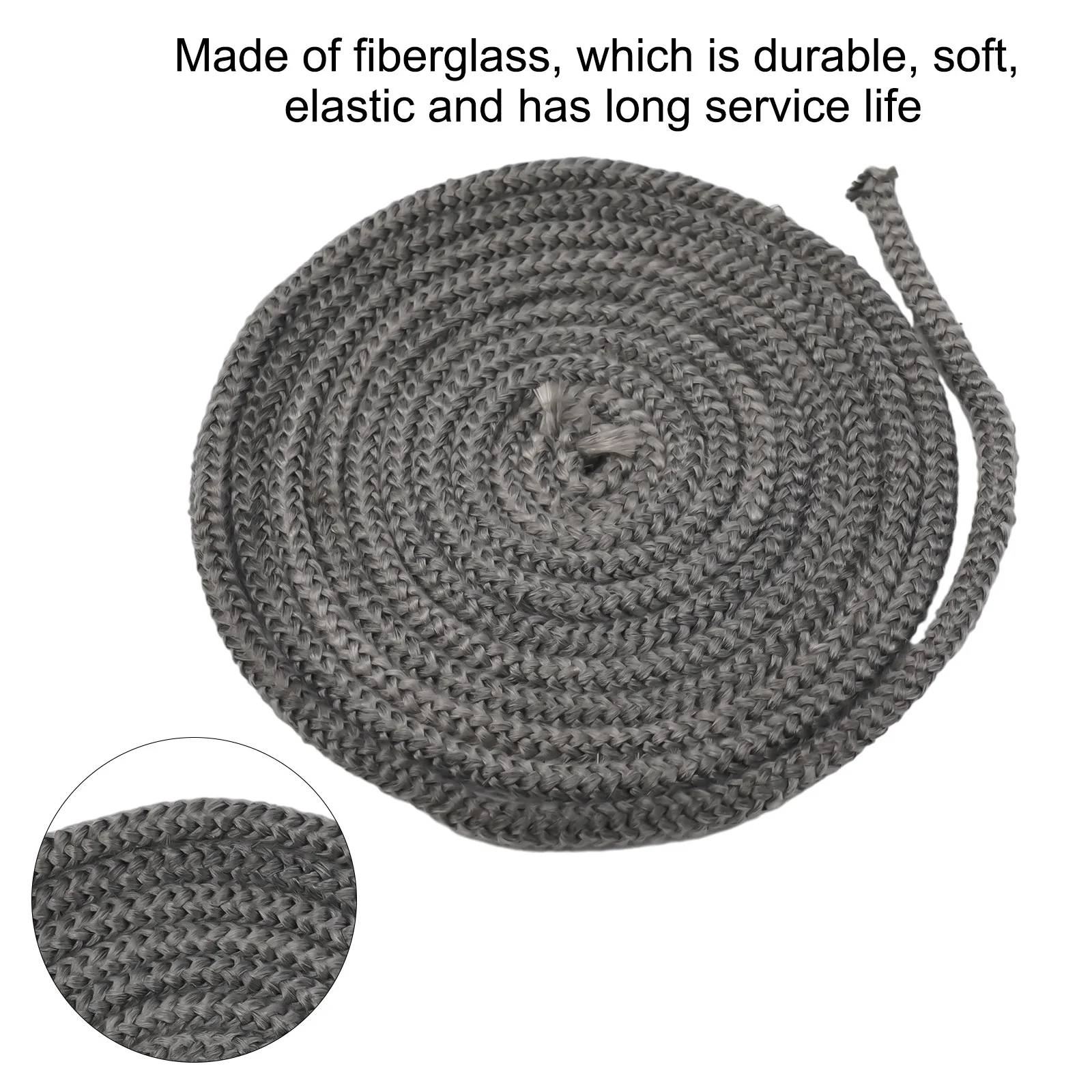 1pcs 3 Meters Fire Seal Stove Rope Fiberglass Ropes Adhesive Tape Pellet Stoves Replacement Wood Burning Stove