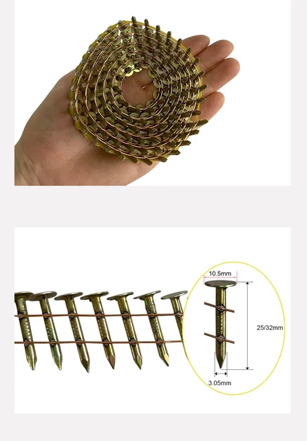 Clavos De Revestimiento De Bobina De 1-3/4 Pulgadas De 15 Gr | Meses