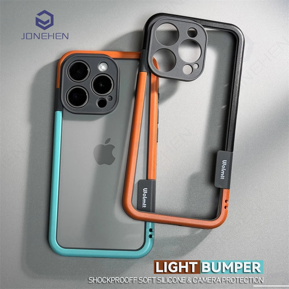 Dual Color Shockproof Bumper Case with Soft Silicone Frame