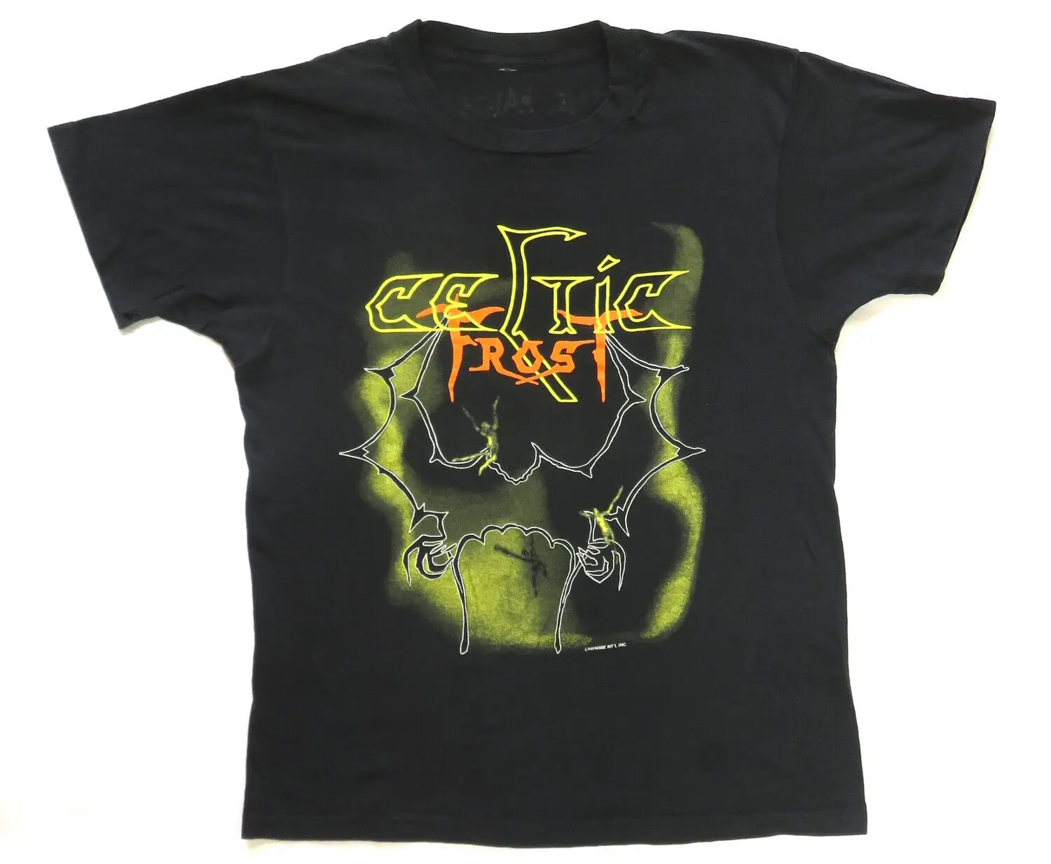 Maglietta Vintage Celtica Frost 1991 Noise Records Pandemonium Logo Thrash Metal