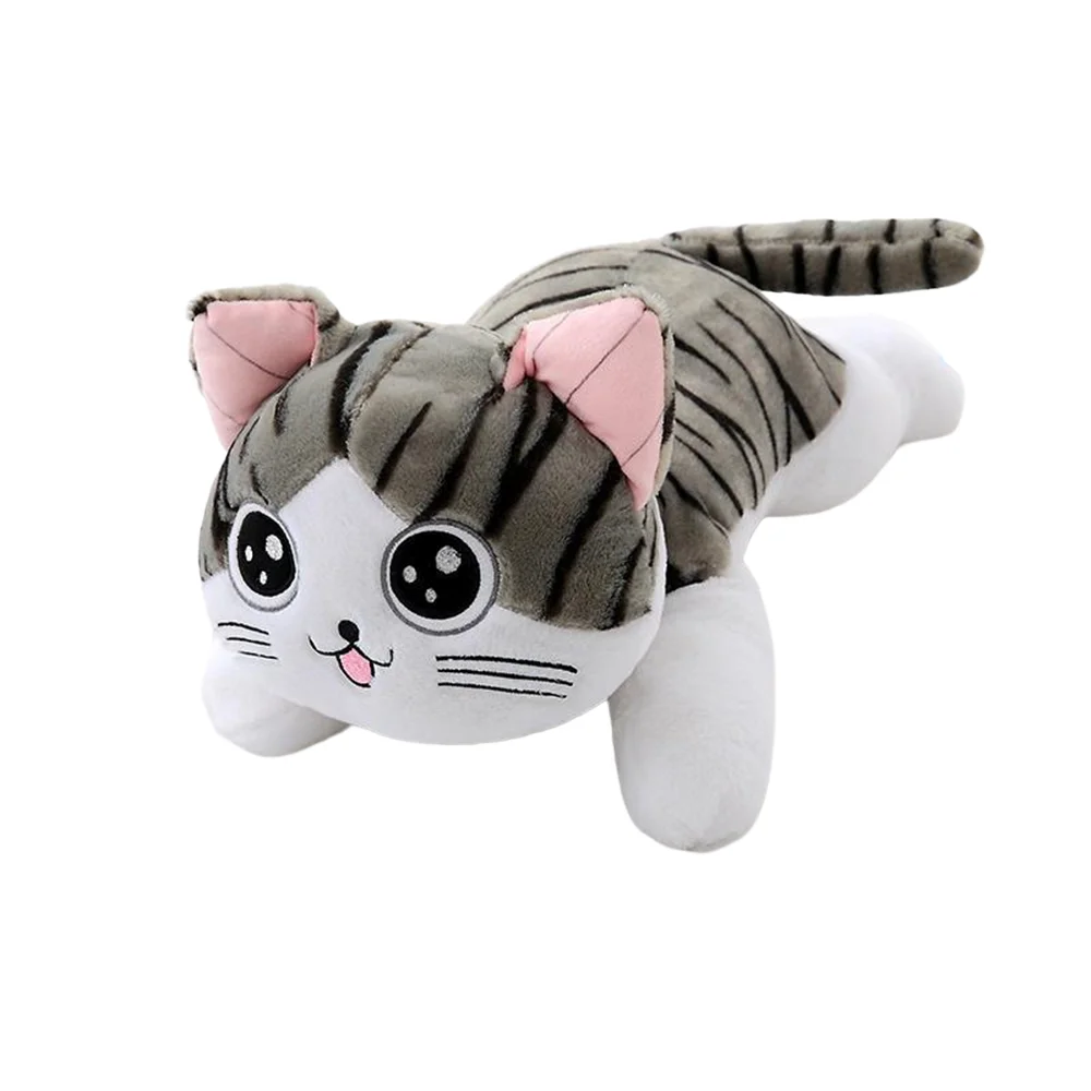 20cm 6Styles Cat Plush Toys Doll Soft Animal Cheese Cat Stuffed Toys Dolls Pillow For Kids Girl Gifts Long Anime Pattern