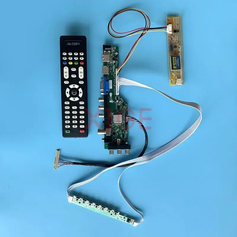 

For LTN141AT07 LTN141AT13 Controller Driver Board Kit 1CCFL LCD Screen DVB Signal Digital USB+HDMI+VGA+AV+IR 1280*800 LVDS-30Pin