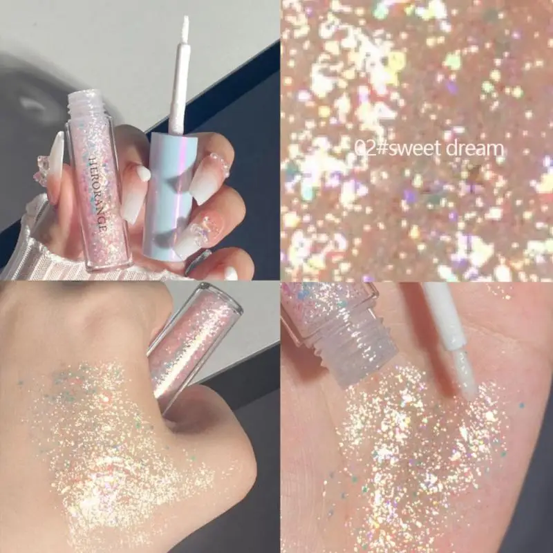 Occhi Scintillanti 3 Colori Glitter Shiny Eyeshadow Shine Eyeshadow Highlighter Stick Eyes Makeup Liquid Eye Shadow