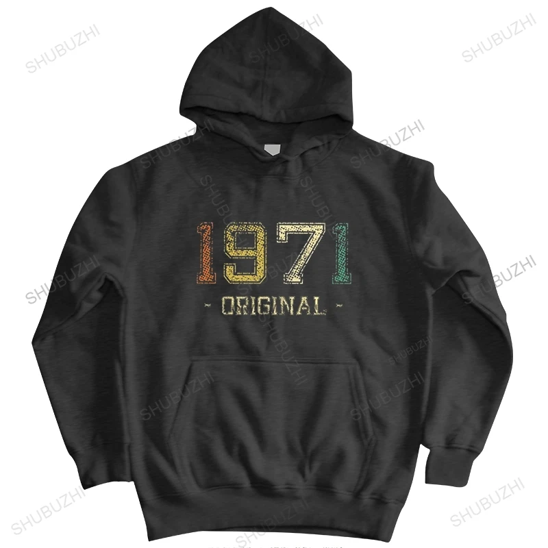 

Men's Vintage Born In 1971 hoodies sweatshirt Cotton hooded jacket Cool Casual 51th 51 Years Old Birthday hoodie Tops Appare
