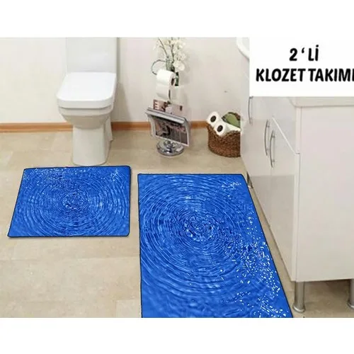 

Else Carpet 3 Size Sea Toilet Seat Pad Bath Mat Set