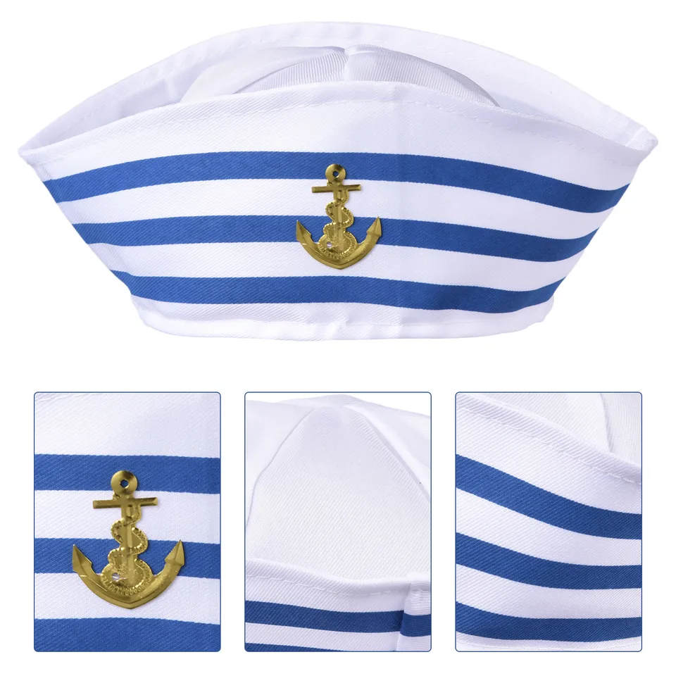 Navy Captain Sailor Hat for Adult Men and Women