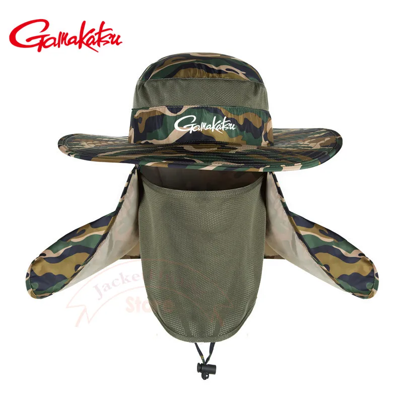 Gamakatsu Summer Camouflage Outdoor Men's Women Fishing Hat Sunscreen  Breathable Sunshade Waterproof Quick-Drying Fishing Caps - AliExpress