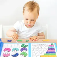 Magnetic Fraction Puzzles for Math Mastery Montessori Enlightenment with Fun Arithmetic Teaching Aid Cognitive Educational Toys 2