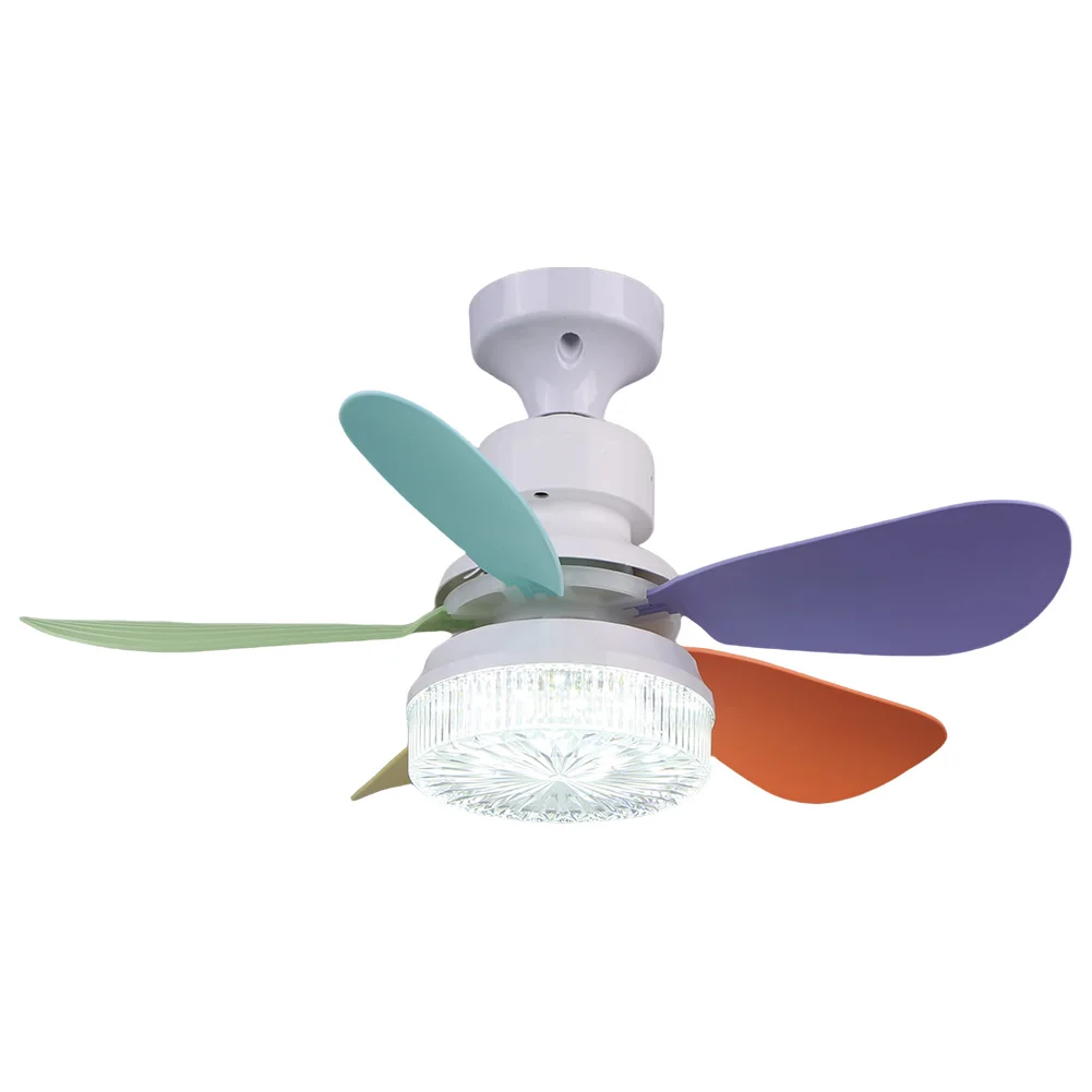 Ceiling Fan Light with Remote Socket Ceiling Fan Timing Light Bulb Fan 3 Gear Wind Speed Dimmable for Living Room Bedroom