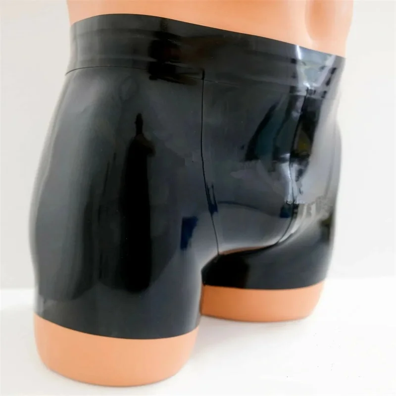 

00% Natural Latex Men Tight Latex Shorts Latex Underwear Short Pants