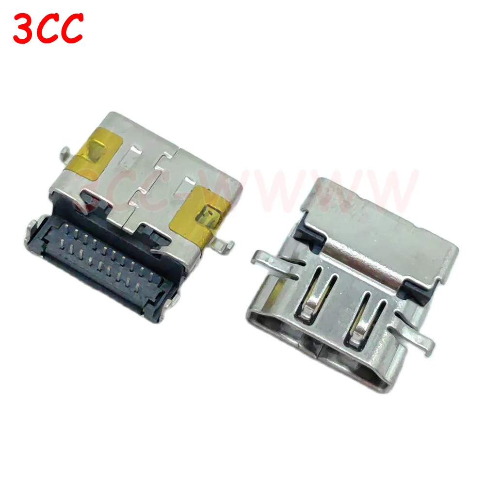 PROBOOK 430 G3 레노버 아수스 HP 삼성 노트북용 교체 암 잭, PCB 소켓 커넥터, HDMI 호환 포트, 19P, 2 개