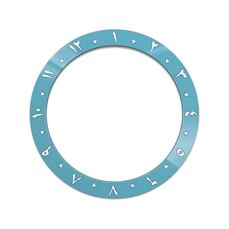Blue Curved Ceramic Bezel Insert