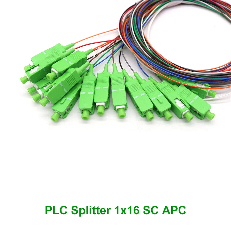 5 Pz/Lotto 1X16 Plc Splitter Sc/Apc Sm 0.9Mm G657A1 Pvc 1M Ftth Splitter In Fibra Ottica Monomodale 1:16 Sc Apc Connettore Rapido In Fibra