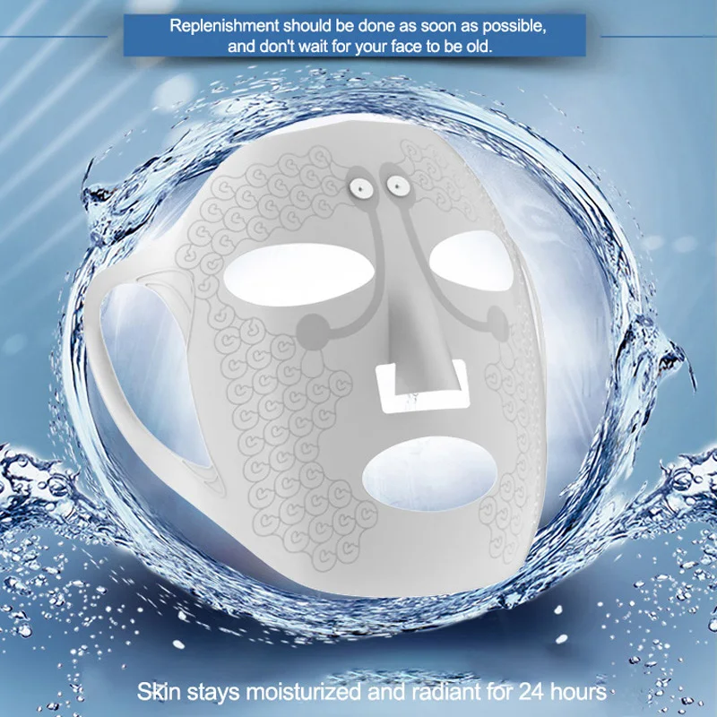 EMS Facial Mask Low Frequency Microcurrent Double Chin Reduce Beauty Face Lifting Machine Hydration Skin Tightening Mask