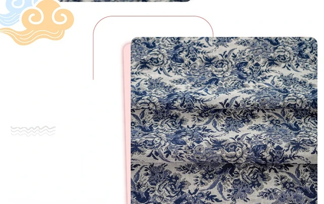 Yarn-dyed Blue Jacquard Fabric Thick Autumn Winter Dress Women's Sofa Cover  Makeup Bag Suit Sewing Wholesale Cloth by the Meter - AliExpress