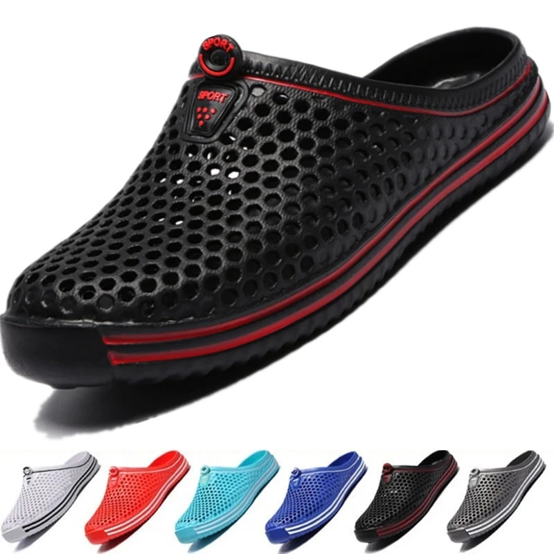 

Hollow Outdoor Pool Sandals Garden Beach Shoes Women Water Shower Flip Flops Lightweight Slippers Size 36-45 Man Slippers Summer