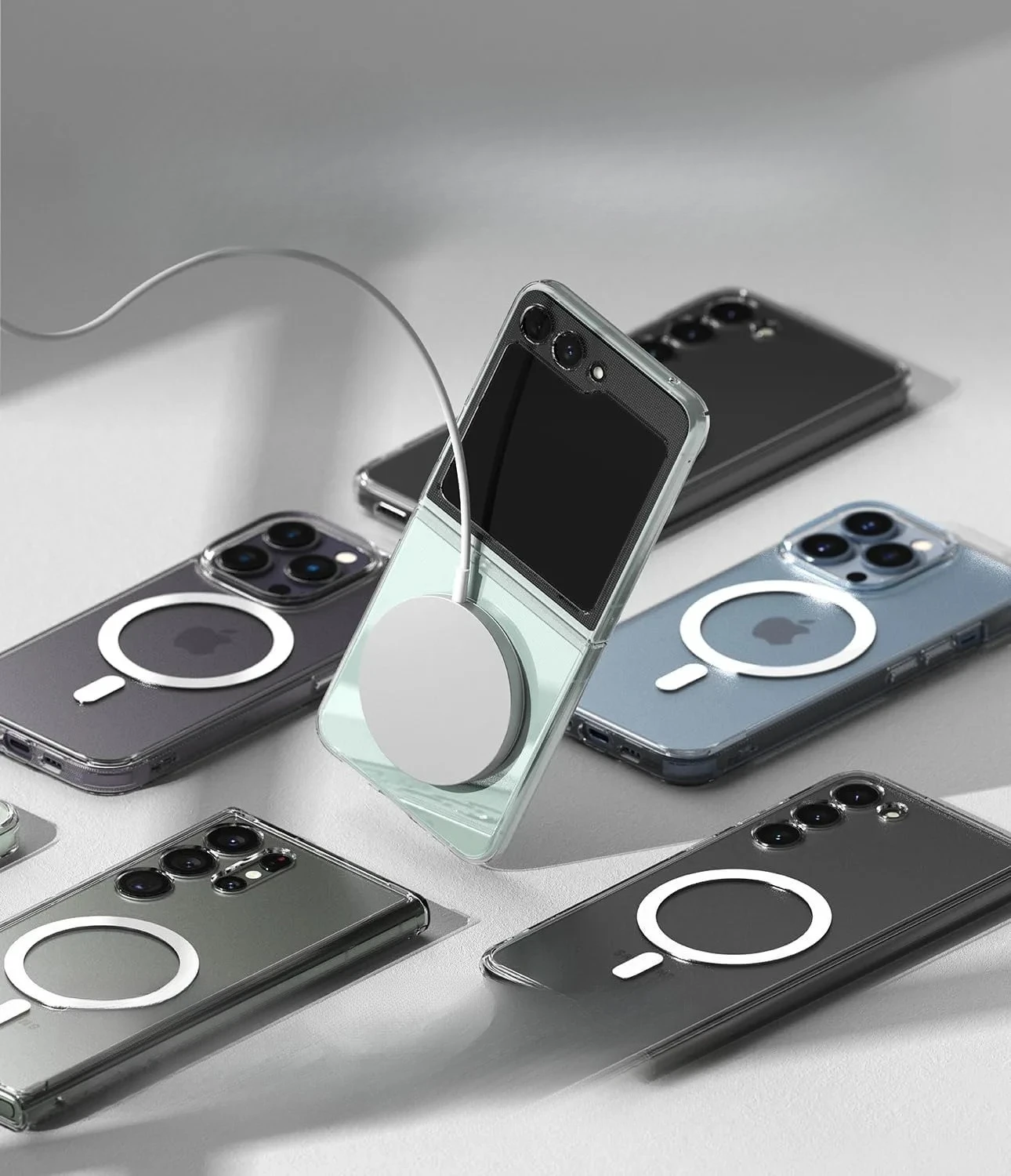 Luxury Transparent MagSafe-Compatible Ultra-Thin Wireless Charging Case