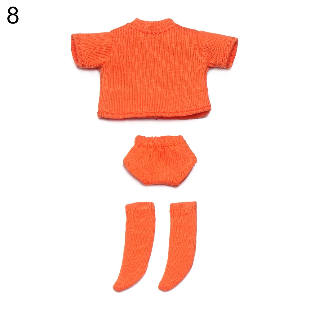 Striped Knit Doll Outfit with T-Shirt, Shorts, & Socks - Cute Gift Set