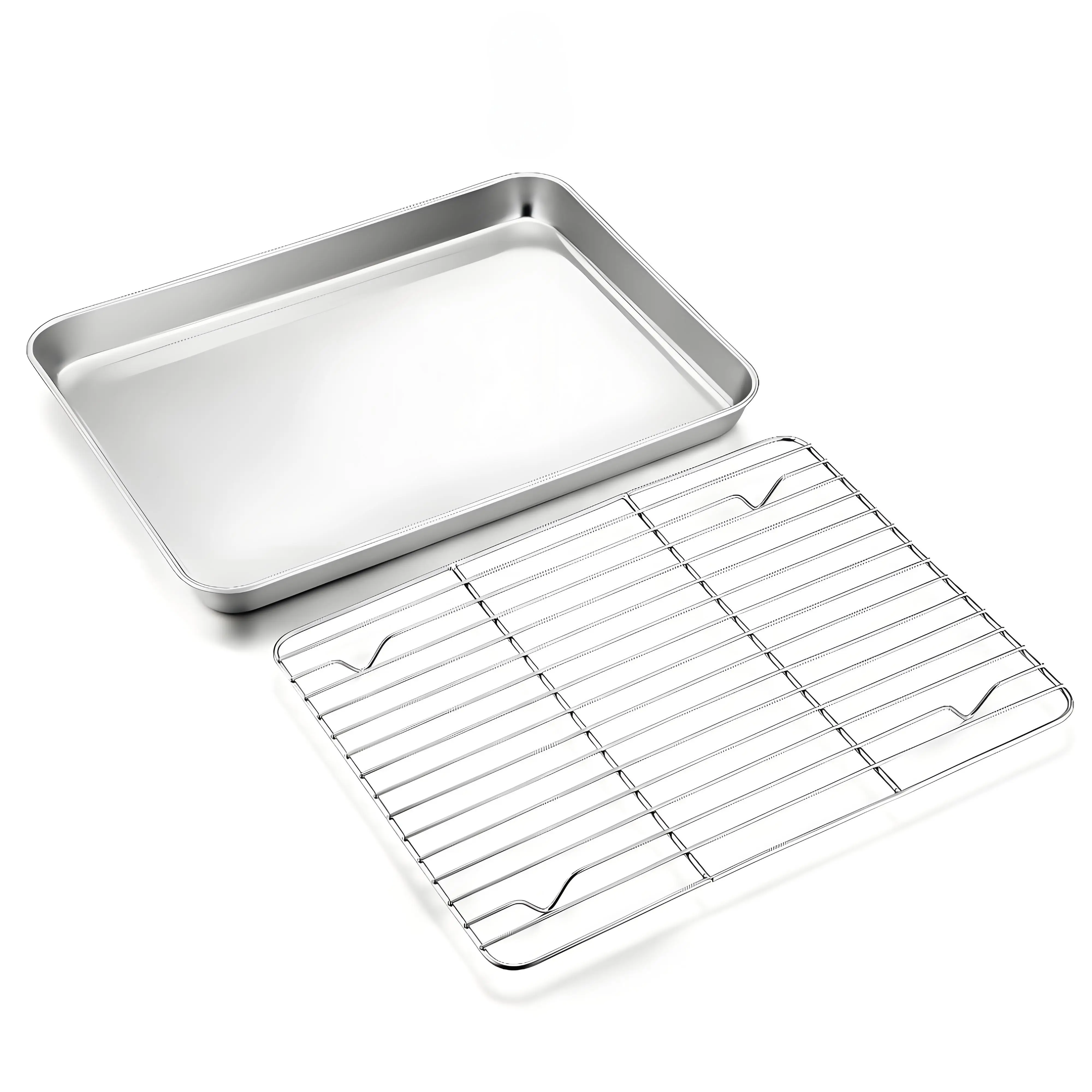 Stainless Steel Cookie Sheet & Cooling Rack Set (Half Size) 6
