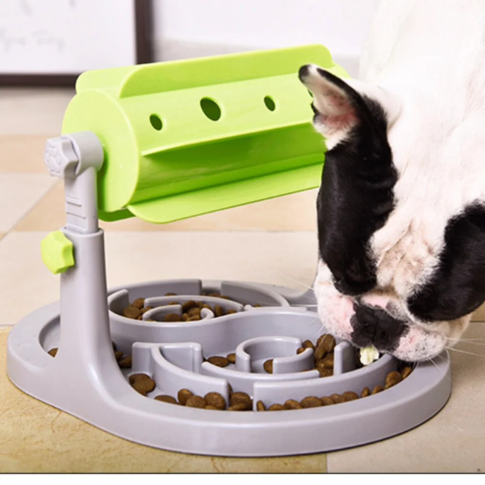 

Interactive Cat Dog Food Feeder Puzzle Toys Interactive IQ Training Game Toy Anti Choke Slower Feeder Bowl for Small Large Dogs
