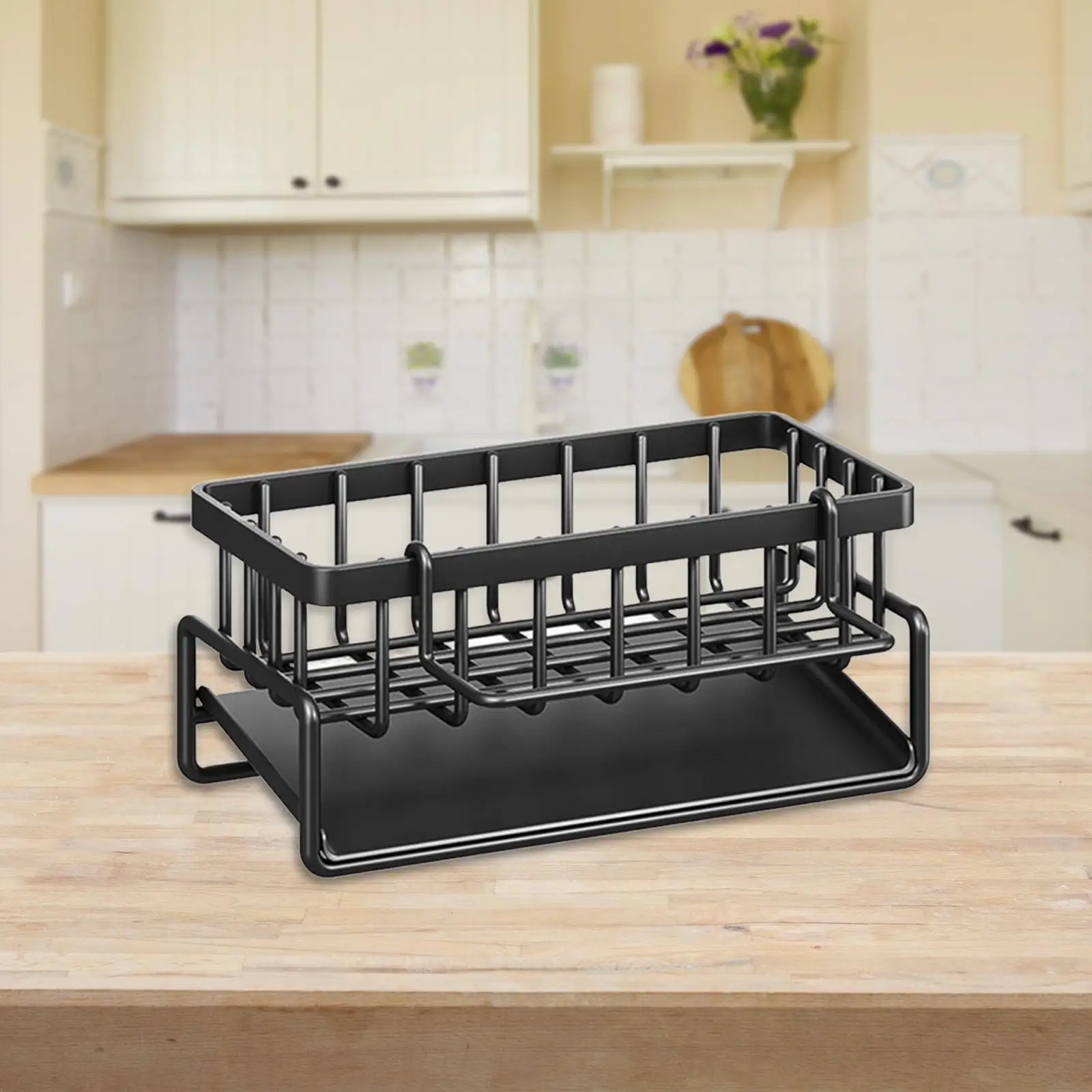 Drain Rack Cookware Portable Easy Clean Sponge Brush Rack Sink Colander for Dining Room Accessories Household Kitchen Countertop