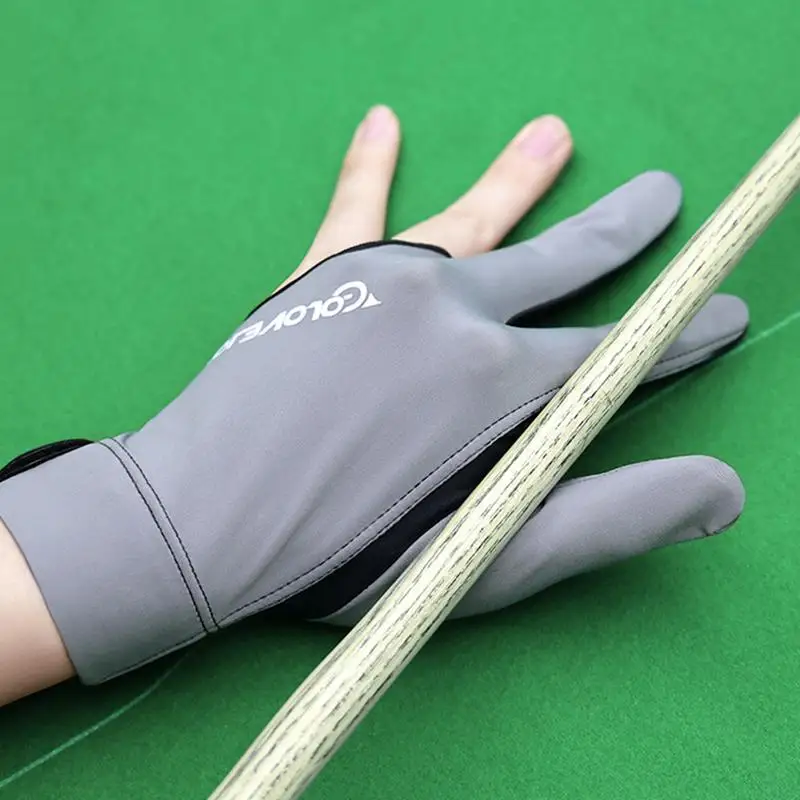 Billiard Gloves Billiards Glove left / right Hand Three Finger Elasticity Snooker Billiard Glove Stickers Billiard Training Gloves Accessories