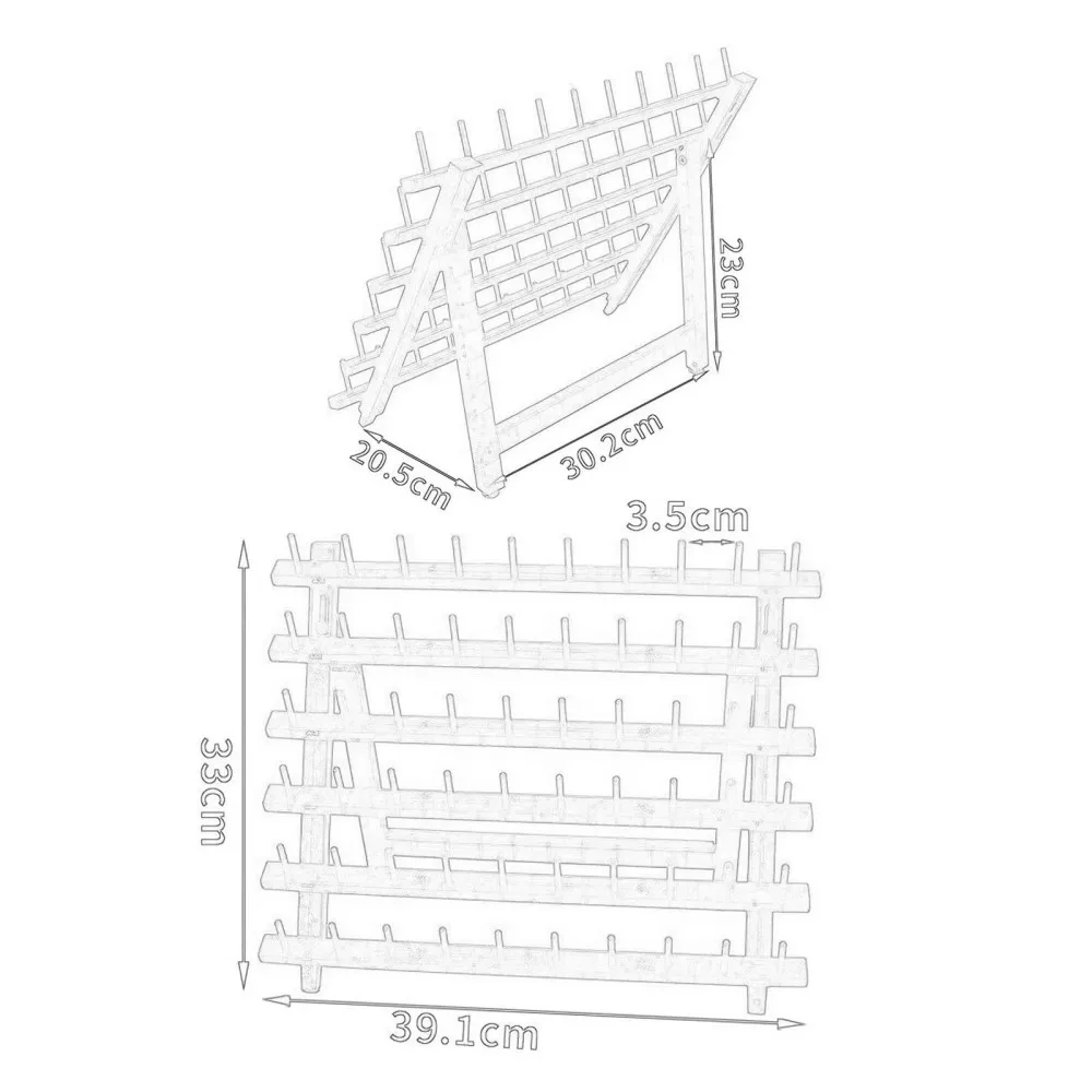 Sewing Thread Rack Holder, Thread Organizer Portable Shelf Spool Rack Spool Stand for Embroidery Hobbyists Jewelry Tailors