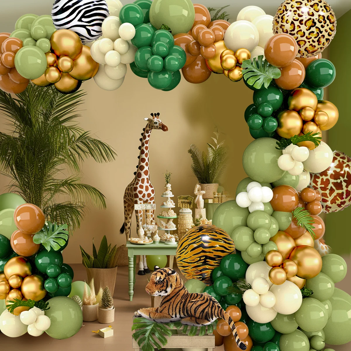 Balloon Arch Kit 127pcs Jungle Balloon Garland Arch Jungle Safari Birthday Party Decorations Baby Shower Kids Birthday Ballons